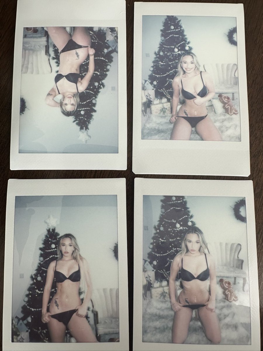 christmas polaroid photoshoot 🎄 #model #modeling #printmodel #covergirl # film #polariod #lingerie #sexy #tessalee #christmas