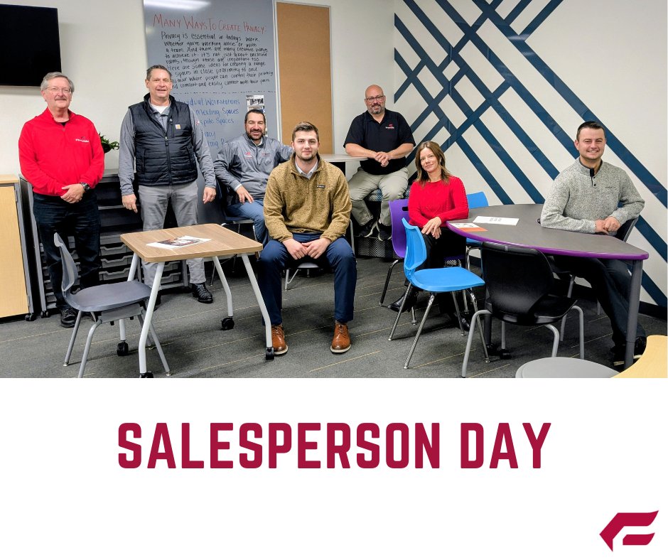Happy Salesperson Day! Today, we celebrate the dedicated members of our Fireside team who work hard every day to support our customers and create workplace solutions that truly make a difference. Thank you for everything you do. #SalespersonDay #FiresideOfficeSolutions