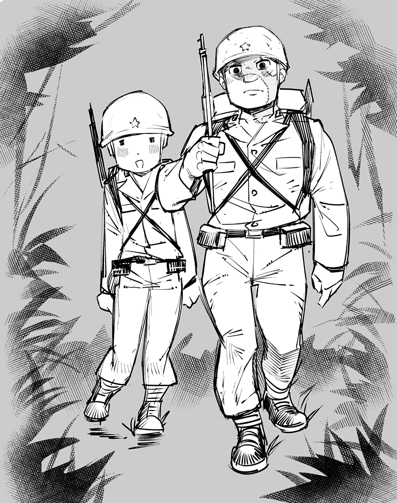 まさかの島田少尉と泉くんの落書き #ペリリュー 