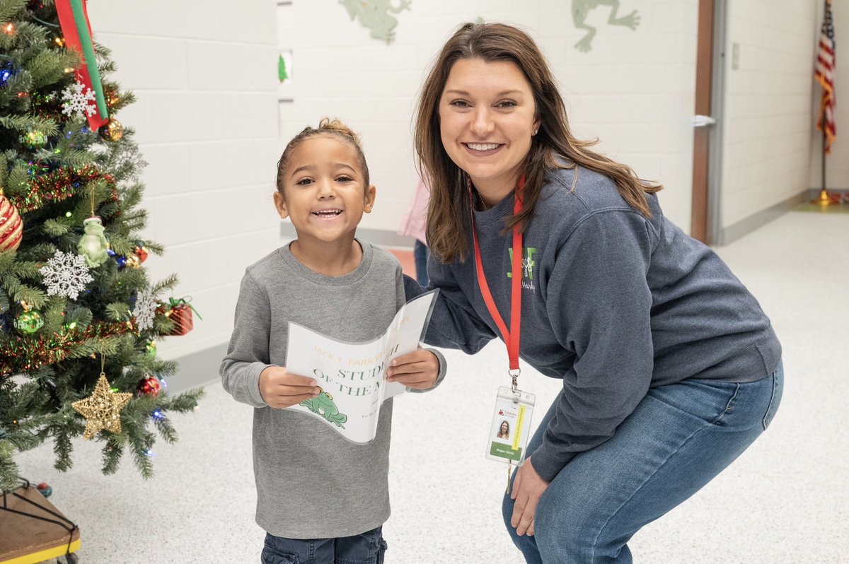 Our December student of the month is Nico Hooker. Nico always brings a smile to those around him! He loves books and building with his friends. He has worked hard this year and is a great kindergartener.