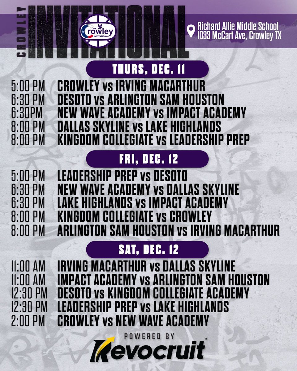 The Crowley TX Invitational tweet media