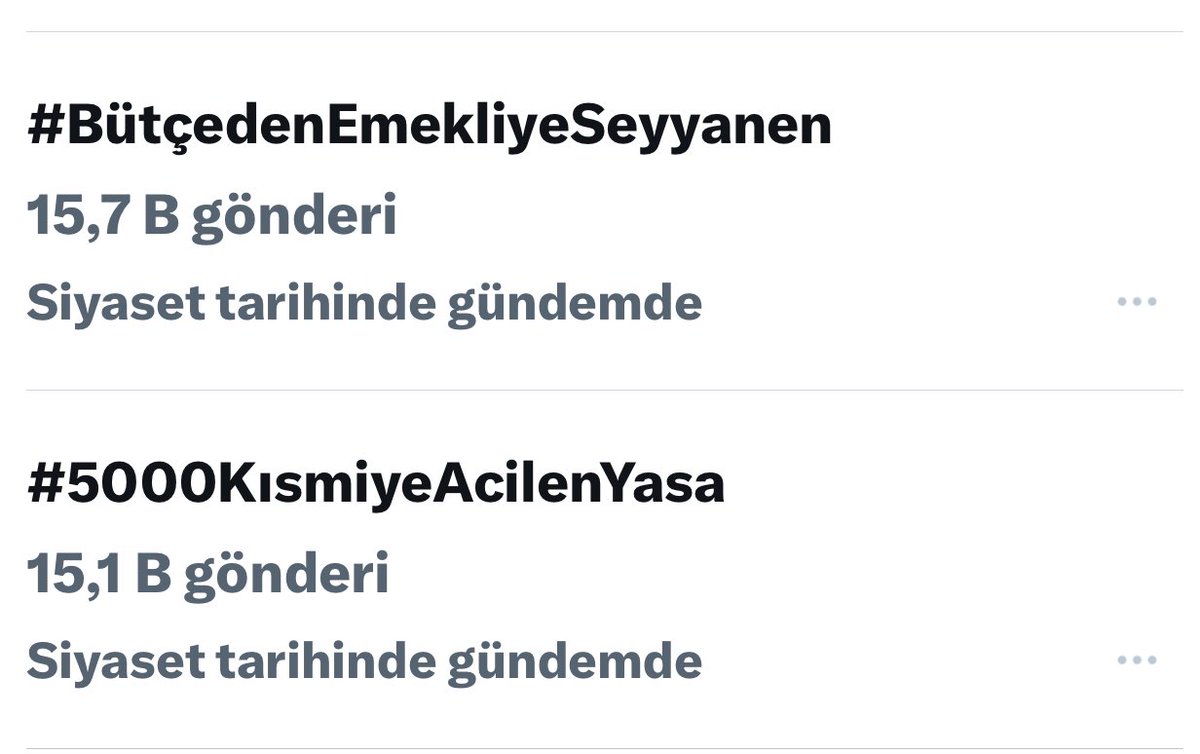 15.700 Twitle devam ediyoruz Saat
19:00 da rt ye başlıyoruz
👇👇
#BütçedenEmekliyeSeyyanen 

15.100 Twitle devam ediyoruz Saat 19:00 da rt ye başlıyoruz 
👇👇
#5000KısmiyeAcilenYasa