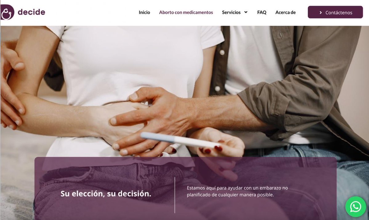 🚨ALERTA COLOMBIA🚨No se dejen estafar: hay una página llamada “Fundación Decide” que con perfiles falsos de doctoras de otros países finge ser una organización de aborto que vende pastillas para abortar. 

La información que tienen es falsa, han robado a varias mujeres.