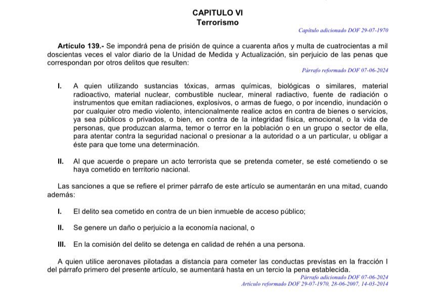 JTrianaT's tweet image. Alguien apiádese de García Harfuch y regálele un Código Penal.

Un atentado con "coche bomba", en cualquier parte del mundo, es TERRORISMO, y no simples “actos criminales para ampliar sus actividades criminales”, como él absurdamente afirma.

Aunque no les guste: #EsTerrorismo.