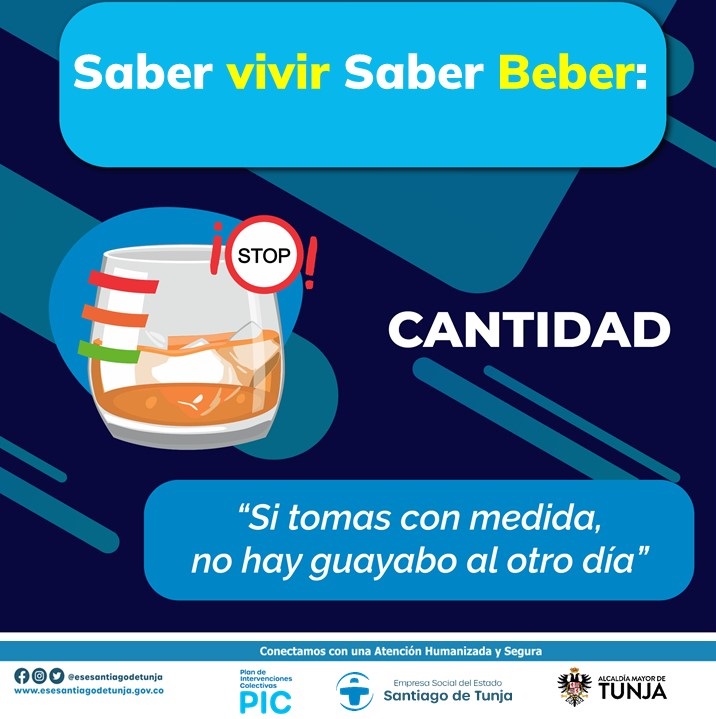 🎅 Esta Navidad, cuidarte también es un regalo
El Plan de Intervenciones Colectivas y la ESE Santiago de Tunja te invitan a disfrutar de las celebraciones con responsabilidad.
 🎅 No mezcles tragos
 🎅Toma con moderación
 🎅  Entrega las llaves si vas a beber