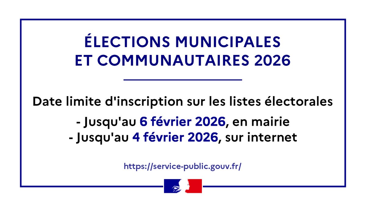 Image de Préfète de la Creuse - #Municipales2026 | Afin de pouvoir voter aux élections municipales et communautaires des 15 et 22 ma