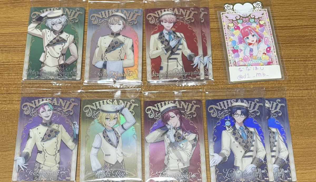 d1_mb_'s tweet photo. 【にじさんじ ウエハース 交換】
┈┈┈┈┈┈┈┈┈┈
譲》画像1.2枚目
求》画像3枚目の方
┈┈┈┈┈┈┈┈┈┈
郵送交換希望。
お気楽にお声掛けください。🙇‍ https://t.co/4vtLBv4Ycf
