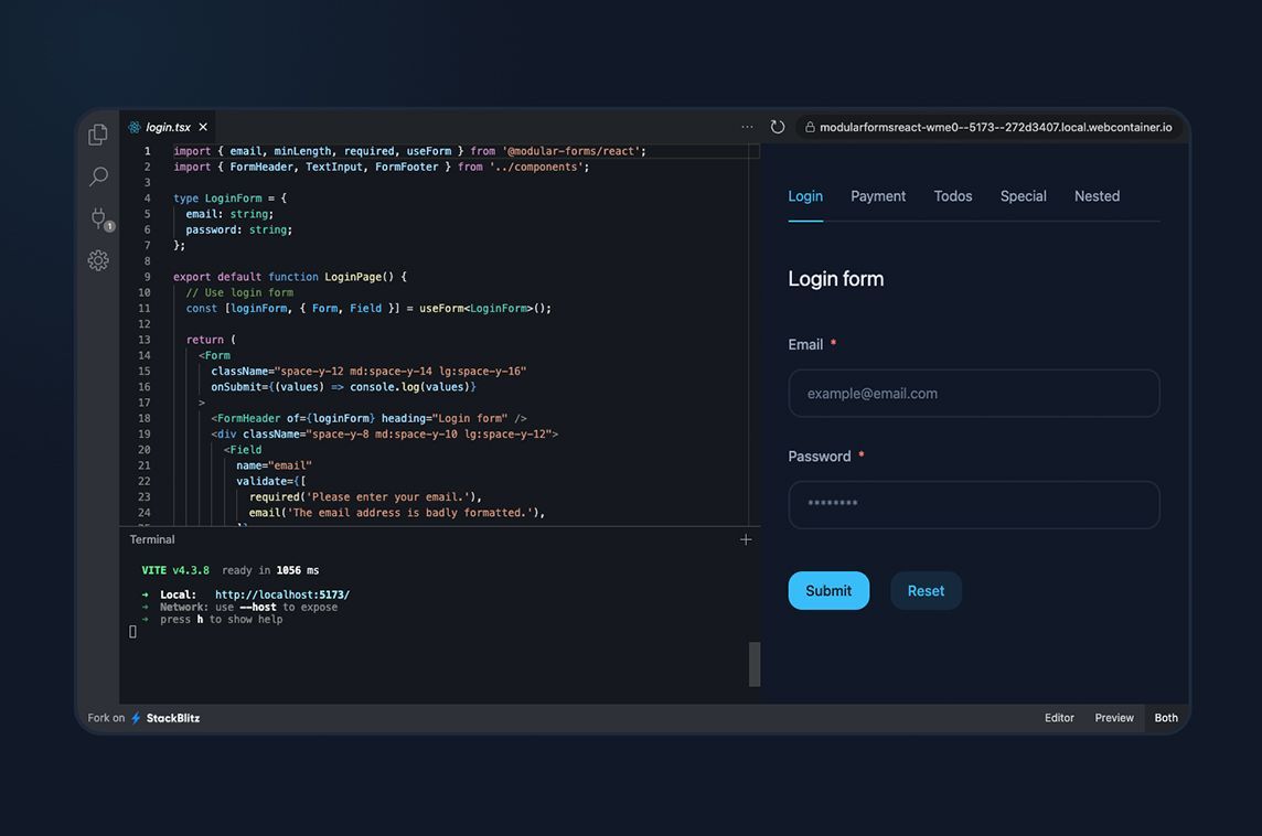 madewith_react's tweet image. Modular Forms is a library that helps you validate &amp;amp; handle various types of forms 🧱 - madewithreactjs.com/modular-forms