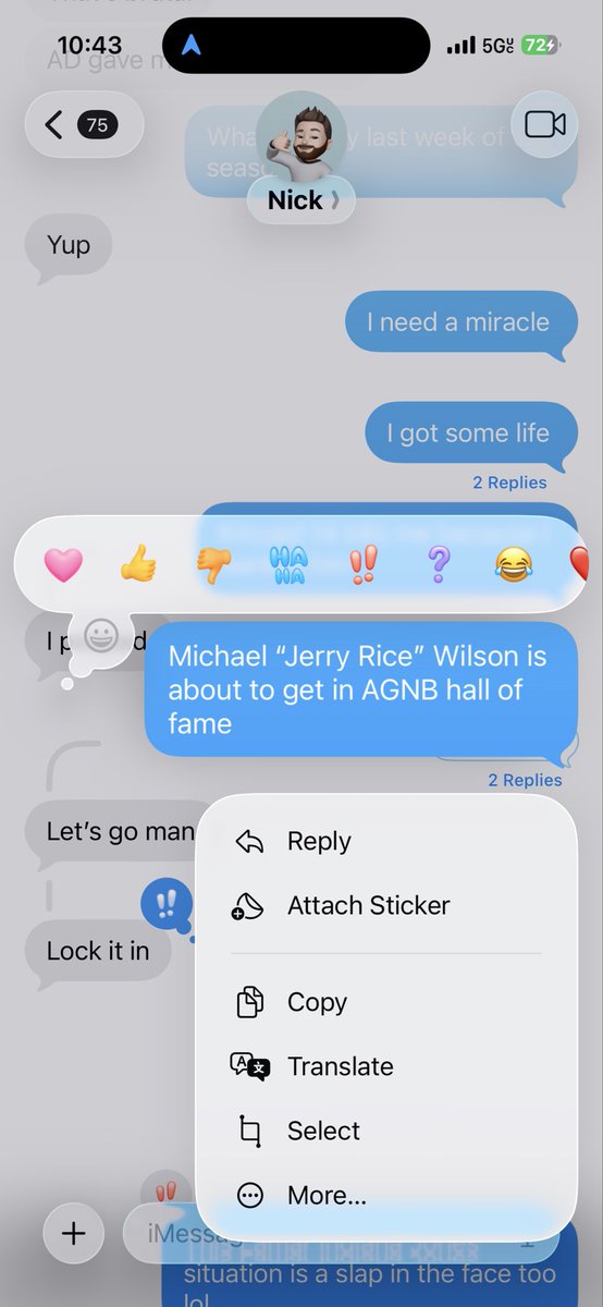 JQuinn97's tweet photo. Needed a miracle, Jerry Rice showed up. https://t.co/1TYDuX9Yej