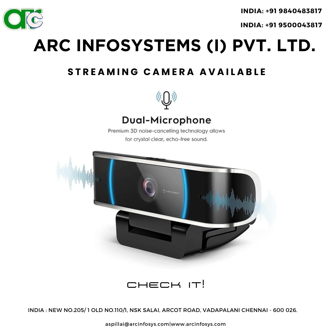 ArcInfosystems's tweet image. 📸 Elevate your live streaming experience with ARC Infosystems’ high-quality streaming cameras – perfect for meetings, events, and content creation.
📞 WhatsApp: chat.whatsapp.com/LRUHP8nuRY1CHp…

🔗 LinkedIn: linkedin.com/company/arc-in…

#streamingcamera  #ARCInfosystem