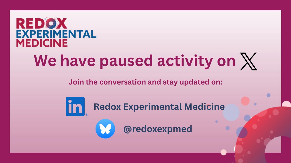 Redox Experimental Medicine tweet media