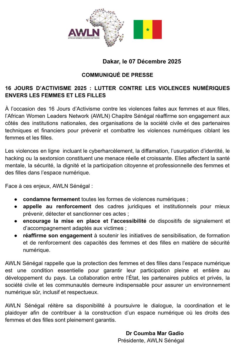 AWLN Chapitre Sénégal🇸🇳 tweet media