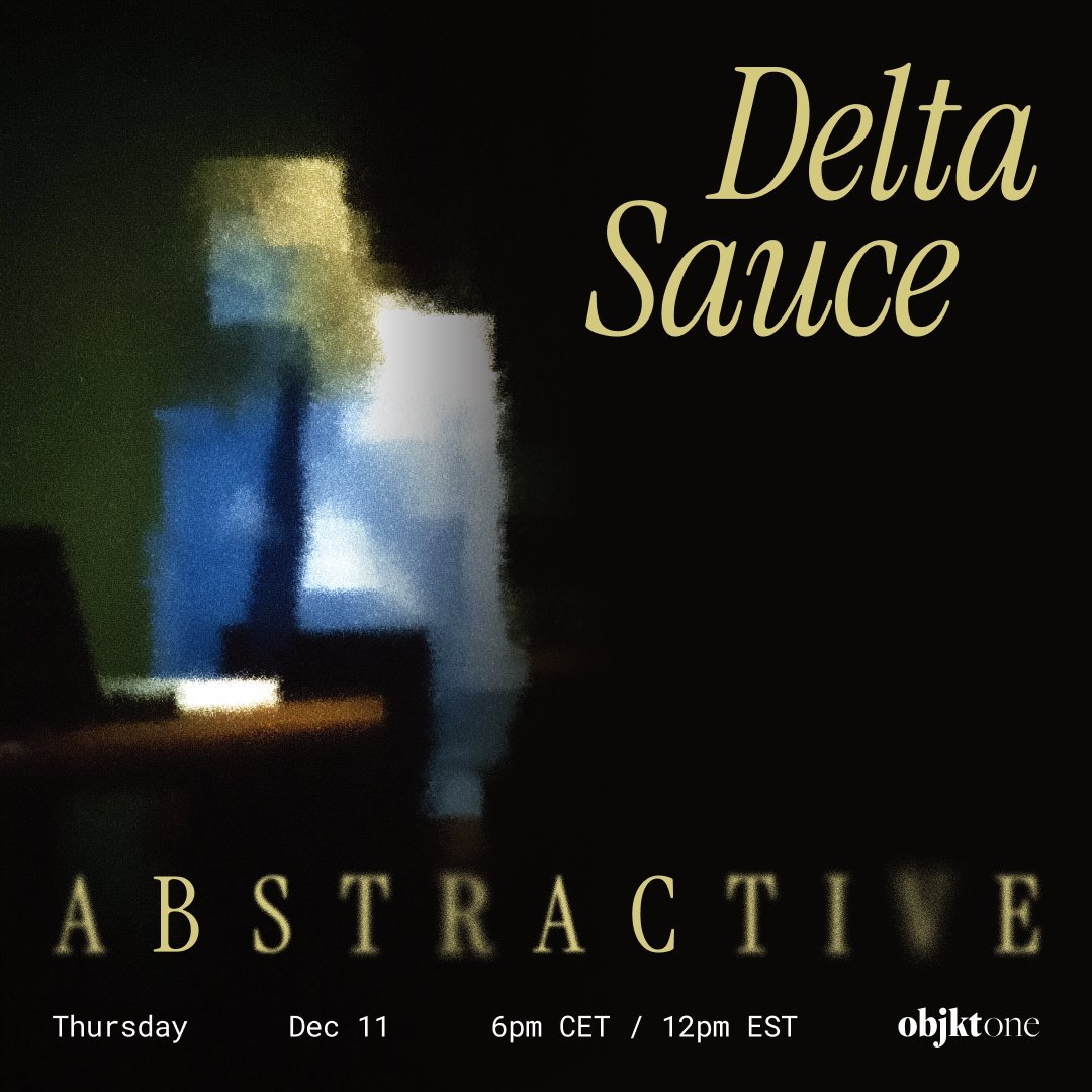 Happy to announce my return to <a href="/objktcom/">objkt</a> with a new small series, capturing amorphous moments of the end.

⊿ABSTRACTIVE dropping on Dec 11th at 12PM EST ↓