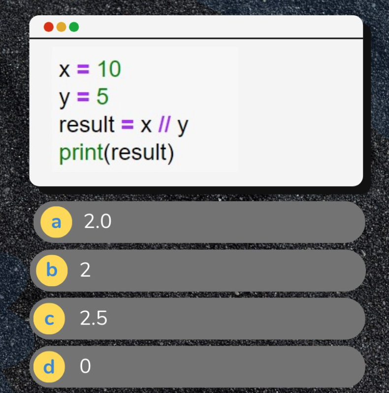 PythonPr's tweet image. Python Question / Quiz; What is the output of the following Python code, and why? Comment your answers below!