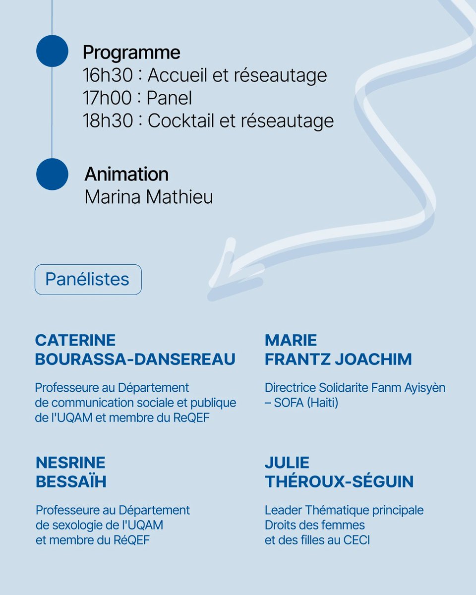 📆 C'est demain !

📍 À l’UQAM ou en ligne
🎟️ Inscription obligatoire – places limitées
🔗 ceci.org/fr/nouvelles-e…
On vous attend nombreuses et nombreux !
#VBG #SantéDesFemmes #DroitsSexuels #CECI