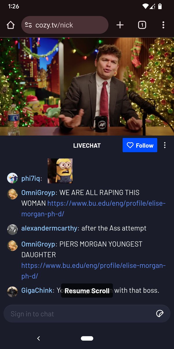 XavierL97113's tweet photo. @MajstcSeagull @mtgreenee @Nero Groypers threatening to rape Piers Morgan's youngest daughter in Nick's Cozy chat last night https://t.co/TNWwxYRGOD