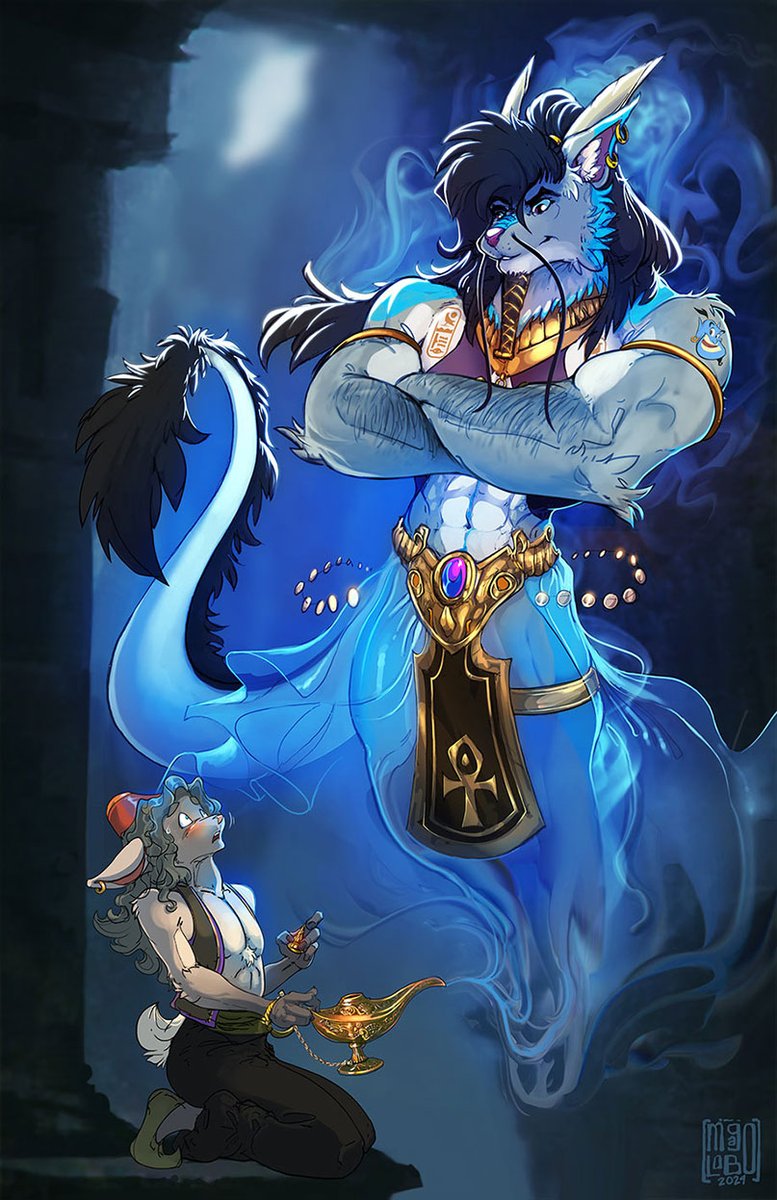 Ésta es mi versión de "El genio malinterpretó mi deseo". Sólo que éste si te lo cumplirá... asi que... ¿que vas a pedirle?
__________
Everyone knows the classic tale. But this GENIE has no limits, or conditions.
Do you tell him your dreams and desires?

patreon.com/Magolobo