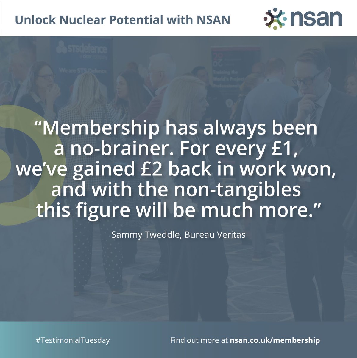 It’s time for #TestimonialTuesday!

At NSAN, membership isn’t just about joining a network – it’s about seeing real returns. Bureau Veritas Group, NSAN Member, said it best.

That’s the power of collaboration, insight-sharing, and being part of a trusted community committed to