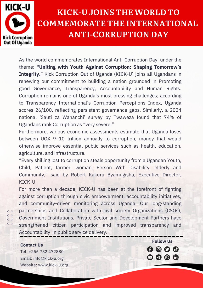 KICK CORRUPTION OUT OF UGANDA (KICK-U) tweet media