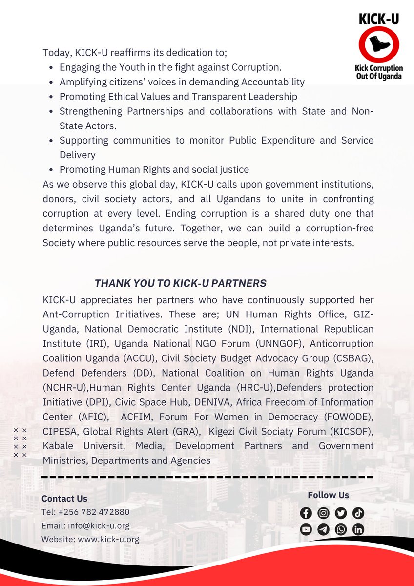 KICK CORRUPTION OUT OF UGANDA (KICK-U) tweet media