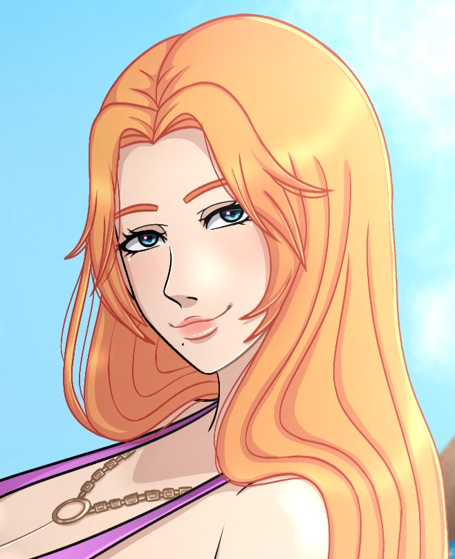 Swimsuit Rangiku 💜

#BLEACH_anime #fanart