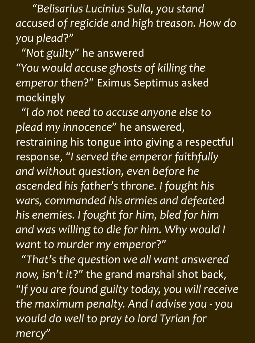 LC_AODLP's tweet image. The trial begins...

Chapter 8, Belisarius II