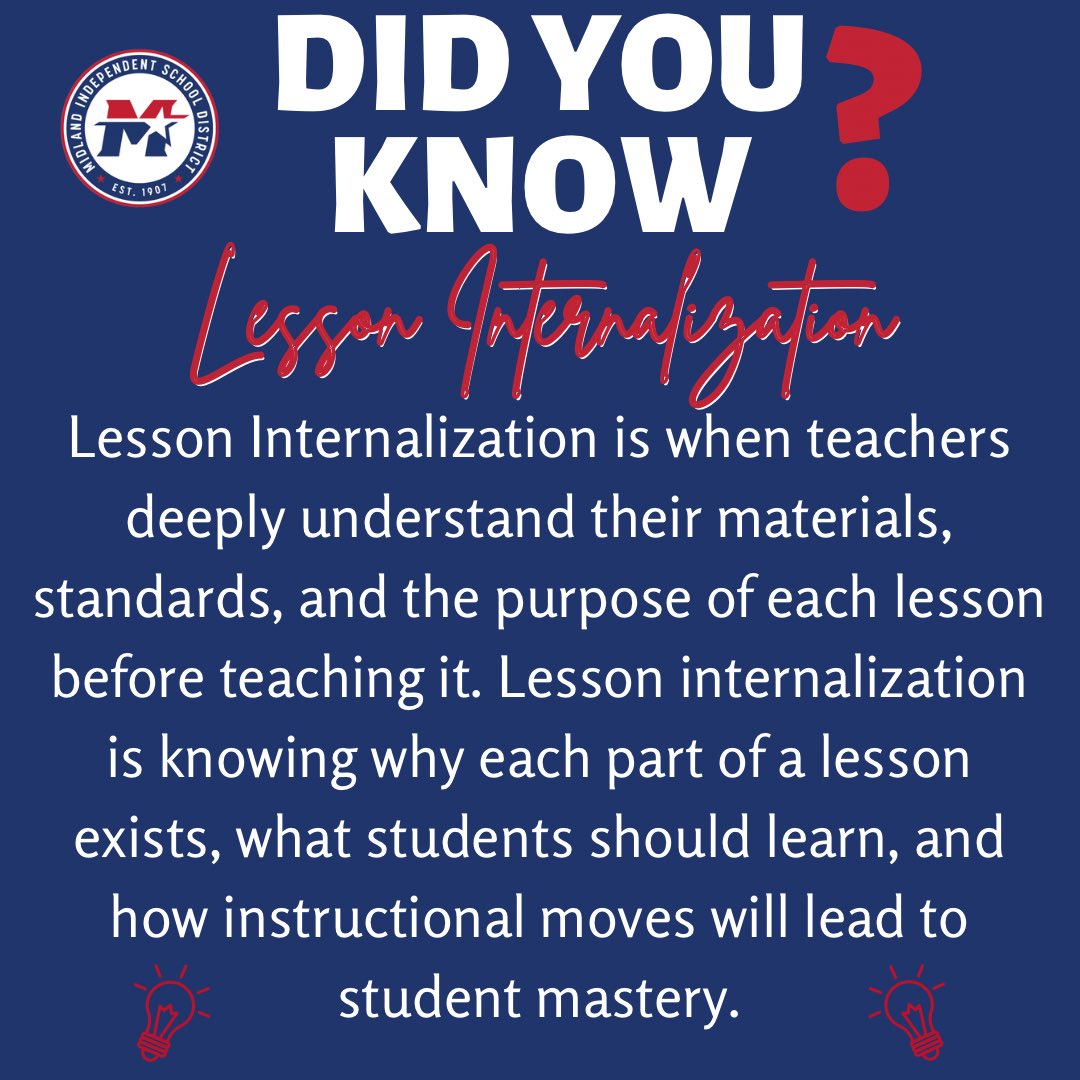MISDTandL's tweet photo. Powerful instruction doesn’t happen by accident. Lesson internalization leads to student outcomes. We are proud of the excellent work our teachers are doing! https://t.co/s7a5sB5o5a