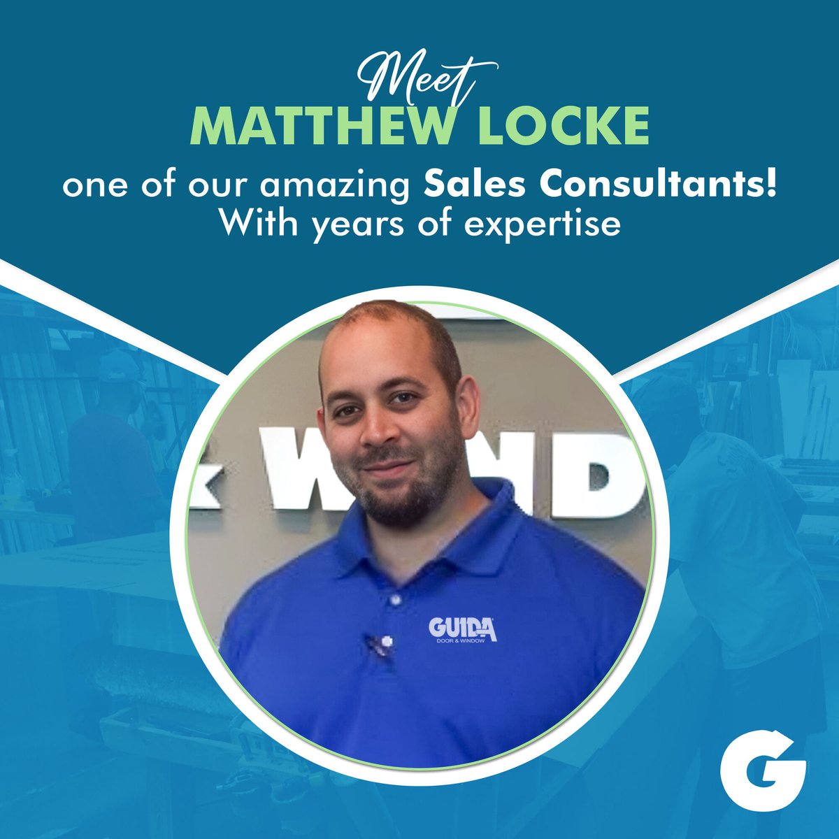 GoGuida's tweet image. Meet Matthew Locke—one of our amazing Sales Consultants! With years of expertise, he helps homeowners choose the perfect product with confidence. Thank you, Matthew, for delivering the Guida level of service! 👏💙

#TeamGuida #GuidaQuality #Guida #GuidaFamily