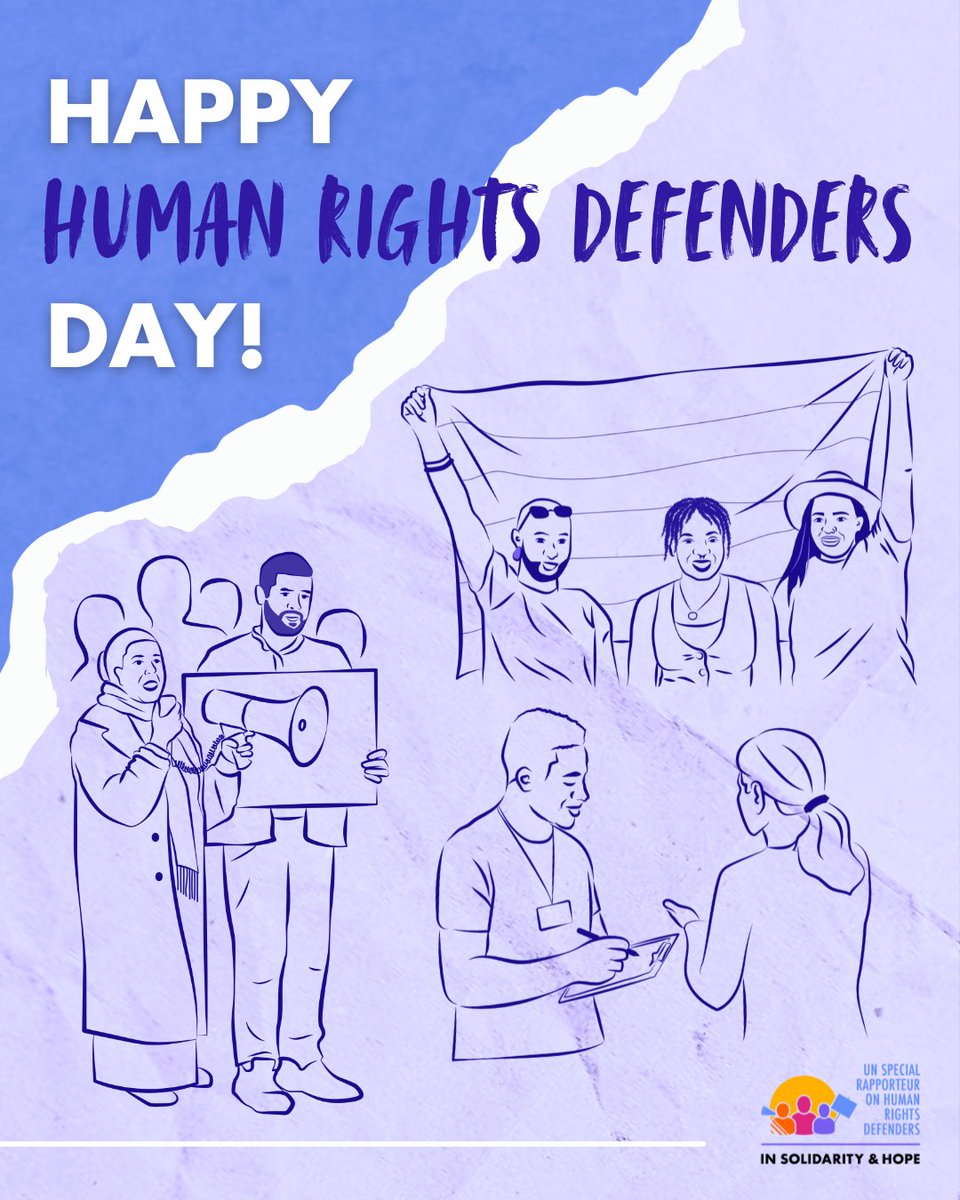 International Human Rights Defenders Day is a reminder that progress on human rights doesn't happen by accident. Each step forward happens because HRDs persevere, year after year, choosing to be lighthouses instead of hurricanes. We owe them an eternity of gratitude. #HRDday