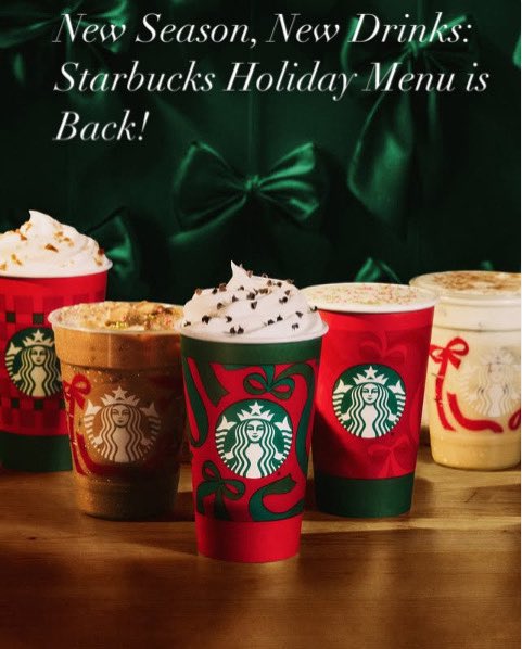 ☃️ Read all about Starbucks Holiday Menu on the Gambit! 🎄

sites.google.com/aurora-schools…