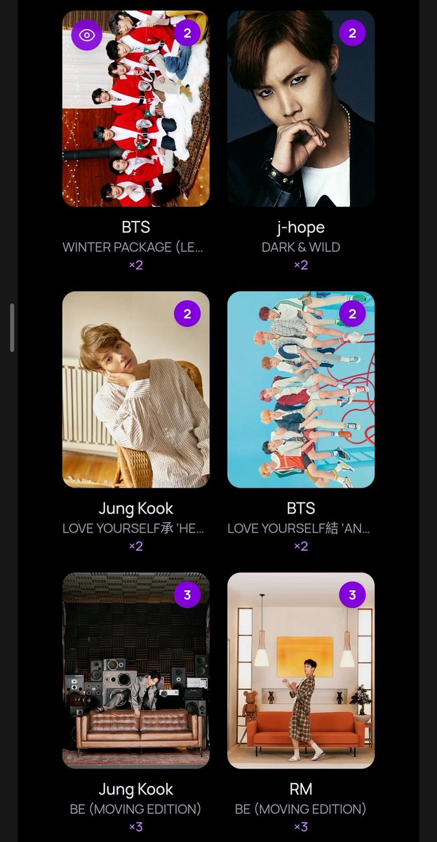 BTS ウィンパケ　ホソク bcdtrade bts - winter package jhope - dark & wild Jungkook - love