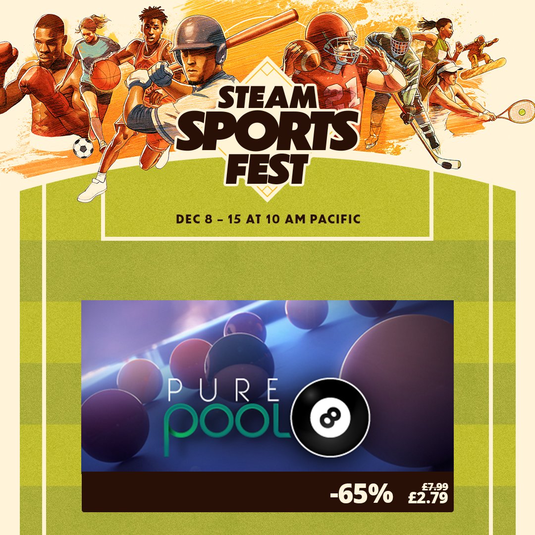 RipstoneGames's tweet image. Four Ripstone titles are discounted in #SteamSportsFest until 15th December! 

Get big discounts on Poker Club, Pure Hold’em, Pure Pool (2014) &amp;amp; Snooker 19 - ideal stocking fillers! 😉 🎄 

Find them here: loom.ly/5SftF60

#IndieGames #SportsGames #PokerGames