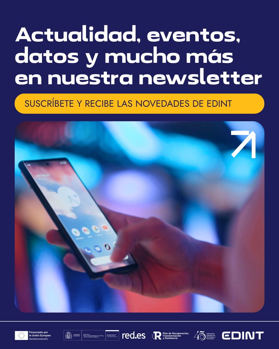 ↗️ ¡Suscríbete a nuestra newsletter y recibe directamente en el email:

✅ Novedades
✅ Próximos eventos
✅ Casos de uso
¡Y mucho más!

📲 Suscríbete aquí: edint.es/contacto/

¡Te esperamos en la comunidad #EDINT!