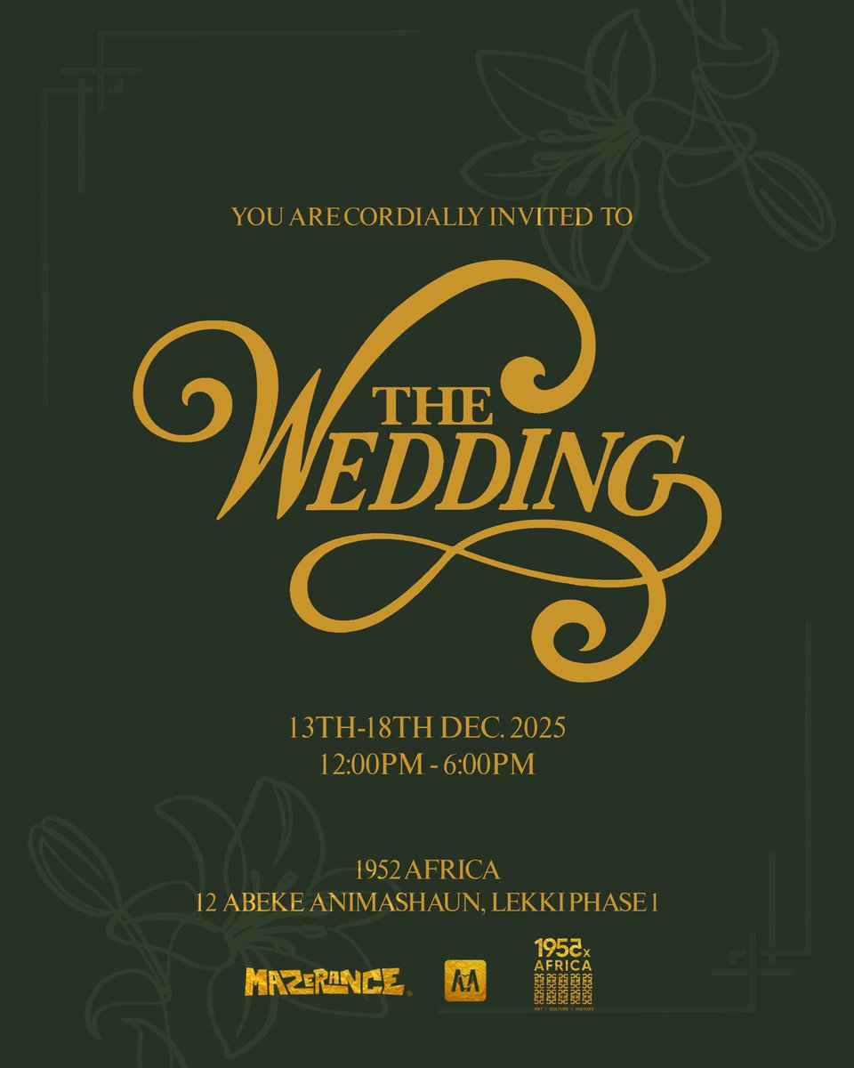 Hi, my name is Anthony Azekwoh, and I’m currently painting a wedding. 
My sixth solo exhibition is opening this weekend and I can’t wait to see you guys there 🫡