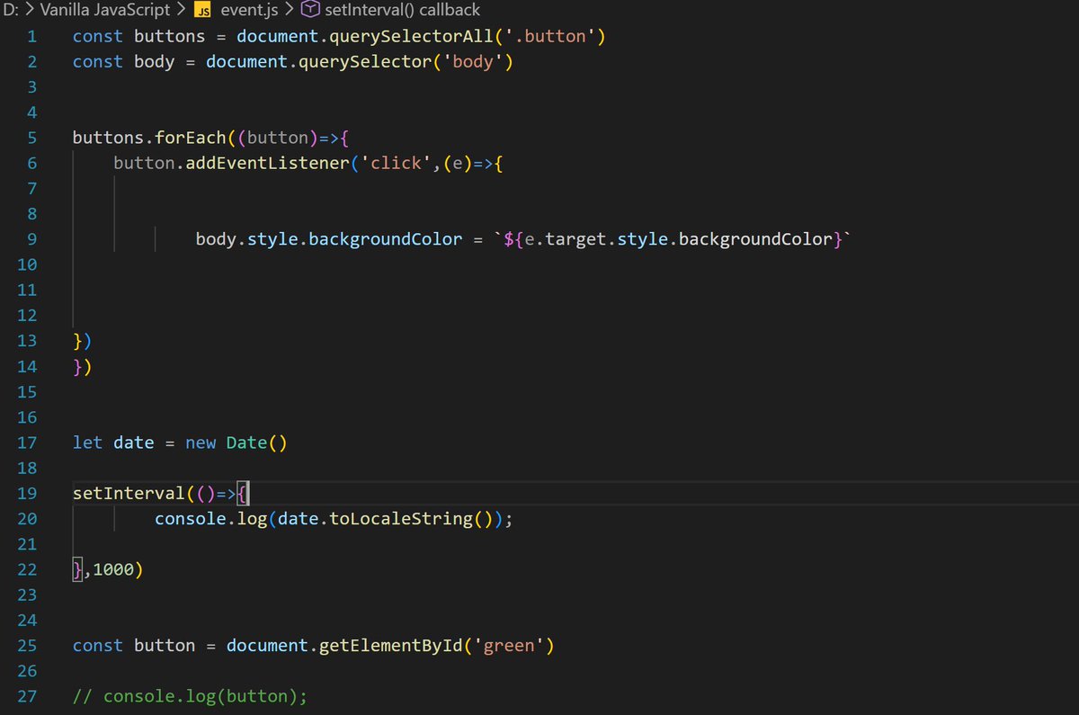 Abhijith__A's tweet image. Day 12 of learning [ JavaScript ] 🚀

- Learned about events in JavaScript.
- Learned the click event and how it works.
- Understood the event object and its properties.
- Learned event propagation and how events flow through the DOM.
- Learned the difference between bubbling and…