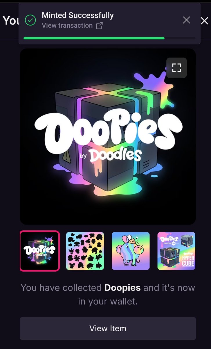 minted my Doopies
<a href="/doodles/">doodles</a>