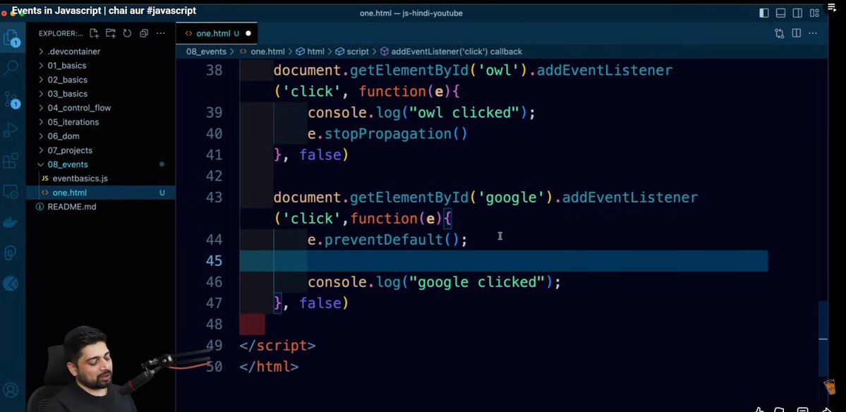 Abhijith__A's tweet image. Day 12 of learning [ JavaScript ] 🚀

- Learned about events in JavaScript.
- Learned the click event and how it works.
- Understood the event object and its properties.
- Learned event propagation and how events flow through the DOM.
- Learned the difference between bubbling and…
