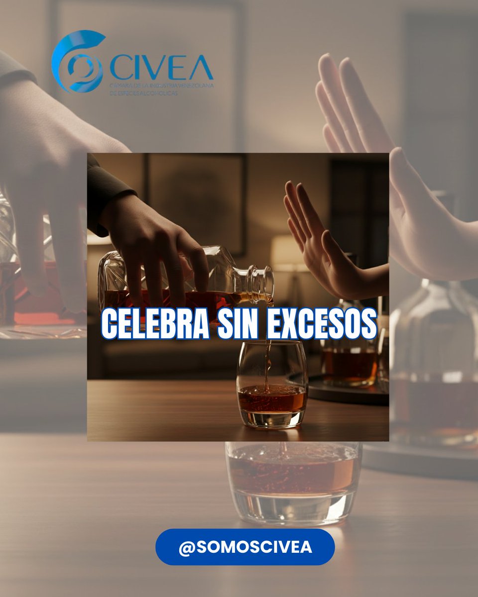 Tip #CIVEA: Celebremos la vida y los momentos con la medida justa para disfrutarlos plenamente. Que la alegría sea el brindis, no el exceso. Consume con conciencia #Consumoresponsable #Venezuela #diciembre