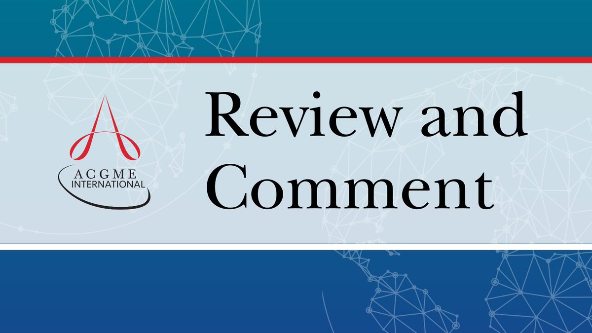 ACGMEI's tweet image. ACGME-I is seeking comments on:
🫀 Proposed New ACGME-I Program Requirements for Cardiovascular Disease (Residency)
👁️ Proposed Revisions to Program Requirements for Ophthalmology
Deadline is 20 January 2026: acgme-i.org/newsroom/revie…
#ACGMEI #MedEd #MedX #GME #PGME #peerreview