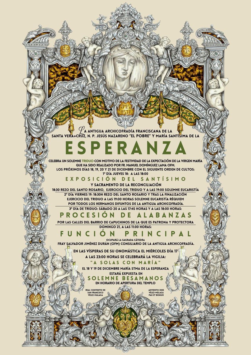 ⚜️ ES TIEMPO DE ESPERANZA 2025 ⚜️

#EstoesElPobreYlaEsperanza #75pobrevelez #SantaVeraCruzDeVelez #SoyVeraCruz #JuventudDeLaVeraCruz #CofradiaFranciscana #CofradíasVm