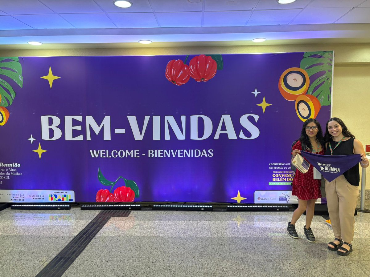 LeyOlimpiaLATAM's tweet image. ¡Estamos en Fortaleza, Brasil! Listas para la X Conferencia de Estados Parte y la XXII Reunión del Comité de Expertas del @MESECVI 

¡Las Defensoras Digitales están en la casa!