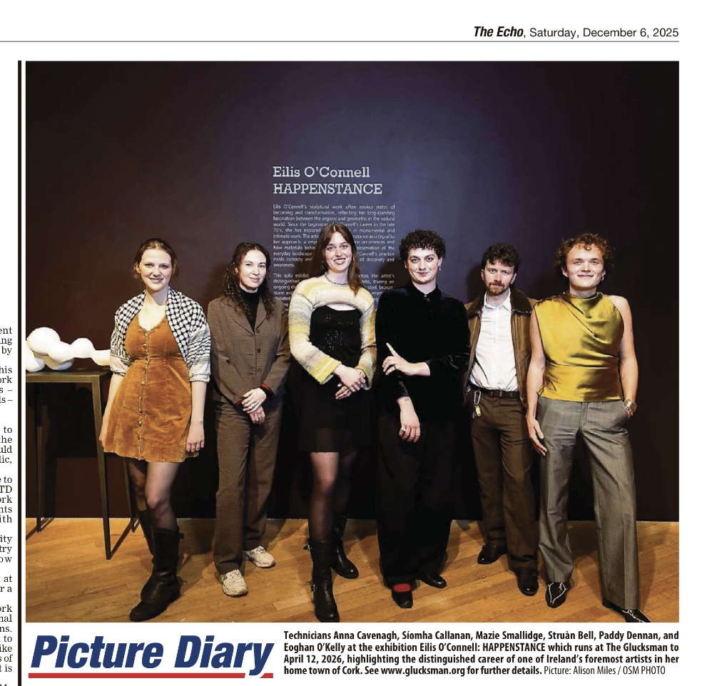 OSMPhotography's tweet photo. Picture Diary in The Echo of the Exhibition Technicians pictured at Eilis O'Connell: HAPPENSTANCE open​ing at The Glucksman &amp; runs until April 12th, 2026.
See https://t.co/Z1zIIg5b6C for further details.
Picture: Alison Miles #OSMPHOTO #Cork #CorkPhotographers #Exhibition https://t.co/CNLhKZLoxt