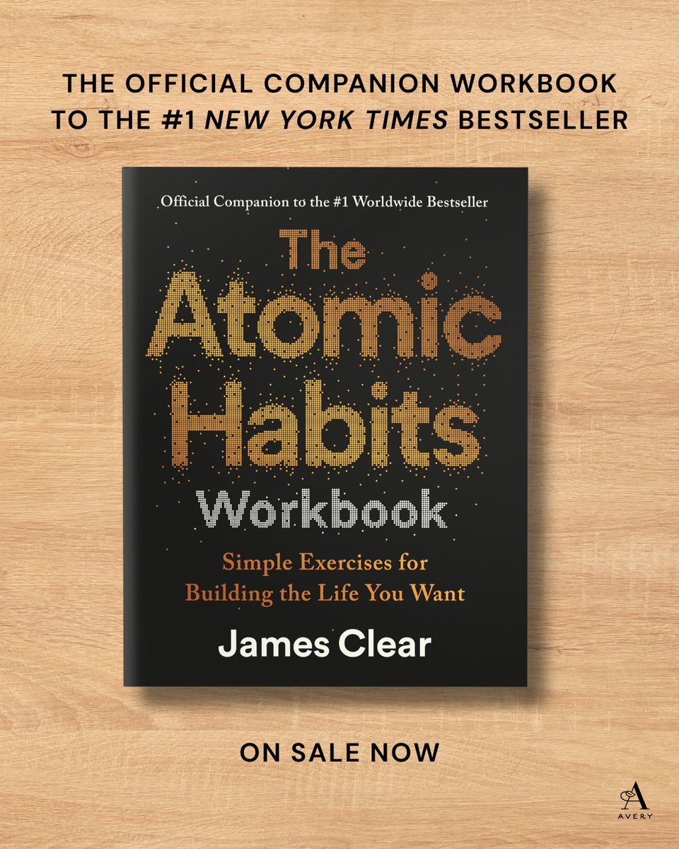Avery_Books's tweet image. The official companion workbook to @nytimes' #1 bestseller, #AtomicHabits by @JamesClear, is here! #TheAtomicHabitsWorkbook is the next step in your habits toolkit to help you understand, build, and live good habits. Grab your copy today! penguinrandomhouse.com/books/808824/t…