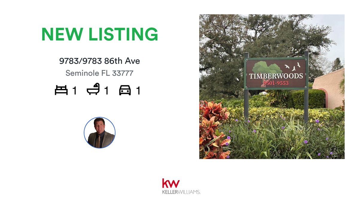 🛌 1 🛀 1 🚘 1
📍 9783/9783 86th Ave, Seminole, FL, 33777

My latest listing on RateMyAgent.
Fl SL3217193
rma.reviews/58hzw1x9ctye

...
#ratemyagent #realestate #KELLER_WILLIAMS_REALTY_PALM_H