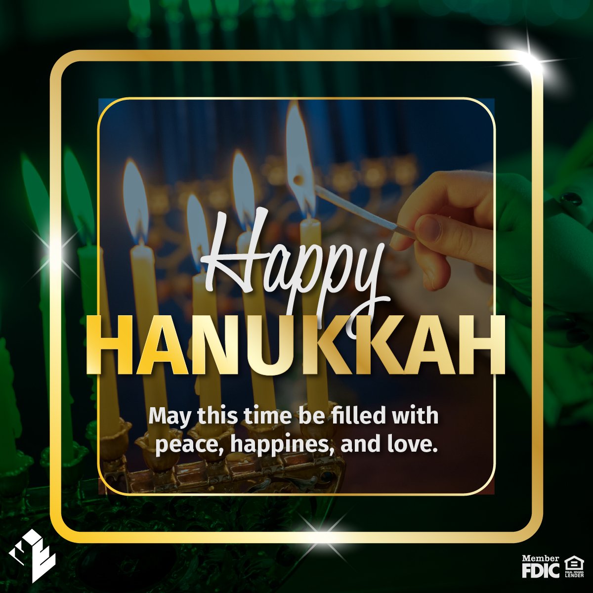 BankEquitable's tweet image. Happy Hanukkah! Wishing all who celebrate a season filled with light, joy, and meaningful moments with the ones you love 💚