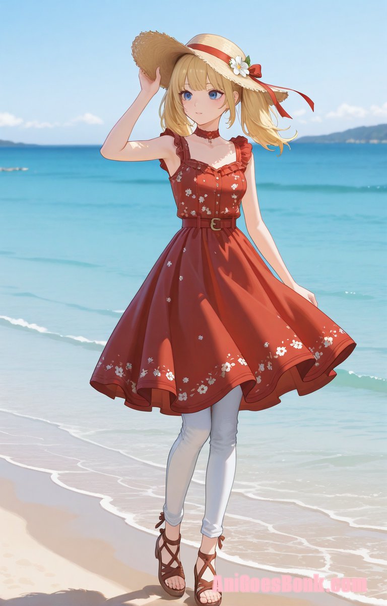 KeiriamG38948's tweet photo. When making these group of Anis in blouses on a beach, I got these for some reason. These look good too though. https://t.co/lRmbbGdNBu