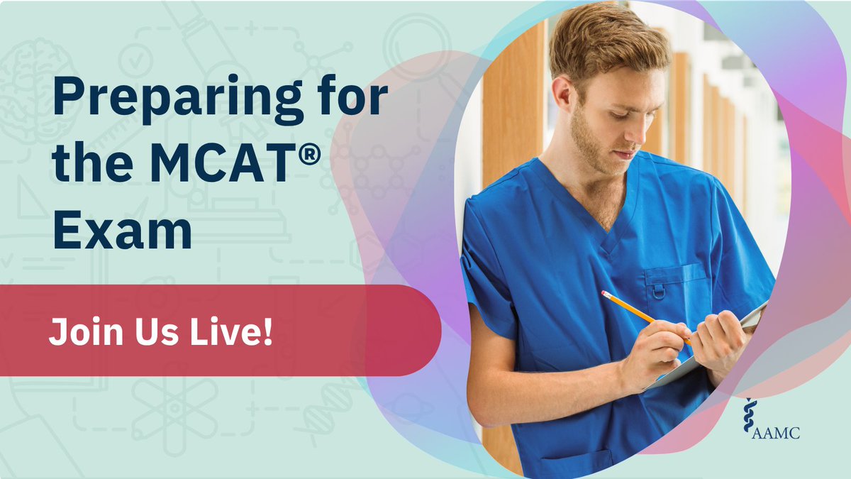 AAMC_MCAT's tweet image. Join us at 2 p.m. ET today for the Preparing for the #MCAT Exam webinar. During this session, you'll get an overview of the AAMC MCAT Official Prep resources, tips on how to use them to create an effective study plan, and more. Register now: bit.ly/3LWrLtT