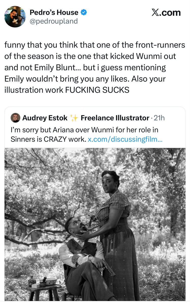 This is the energy I am going to need if Ariana Grande takes supporting actress over Teyana Taylor and Regina Hall. But I doubt we’re gonna get that from OP considering
