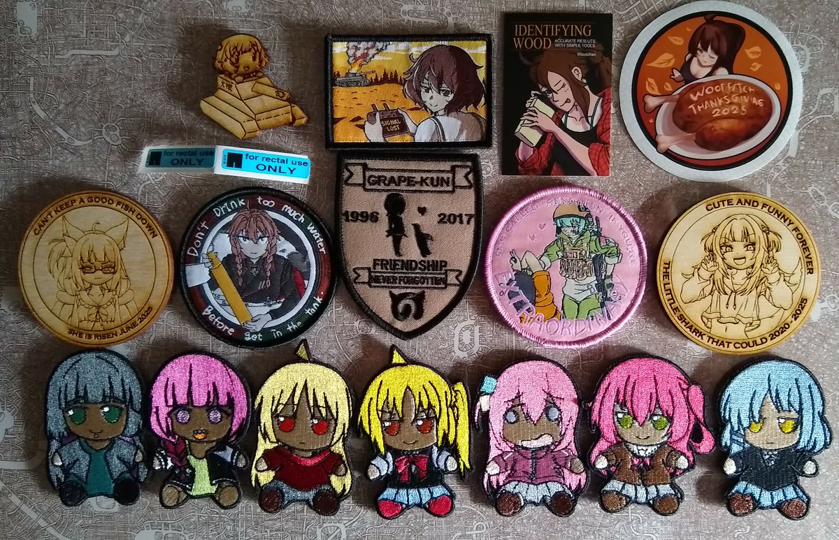 ProperValkyr's tweet image. I have bought more patches since Thanksgiving than the rest of the year combined. Some of you even sent extra stuff (I won't say who and what to prevent moochers) that didn't go unnoticed. Thank you all very much!!
@Ahoworksco @DetCordCowboy @UnlimPatWorks @WoodPatchs