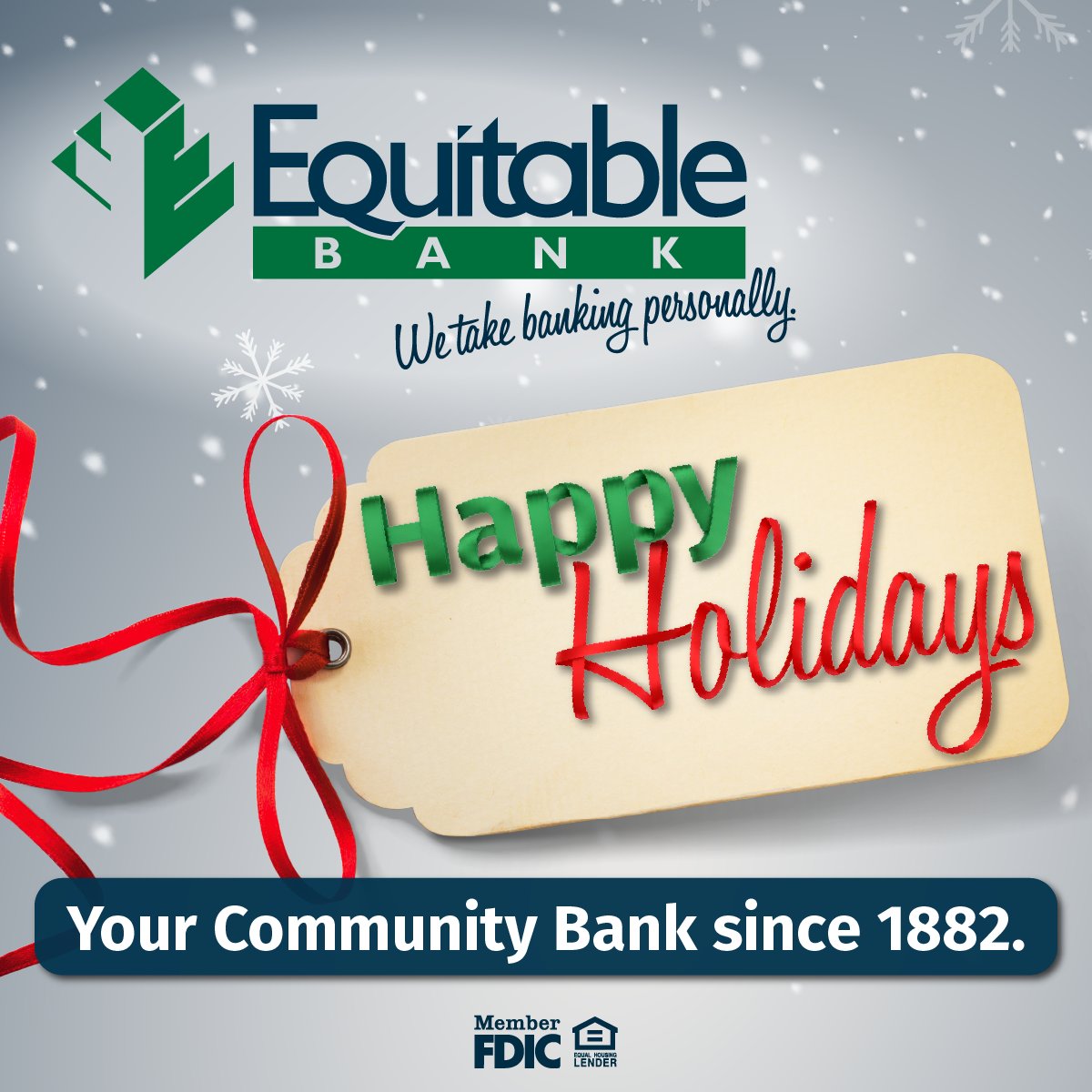 BankEquitable's tweet image. Merry Christmas from Equitable Bank! We wish you a season filled with warmth, joy, and gratitude. Thank you for being part of our community 💚 🎄